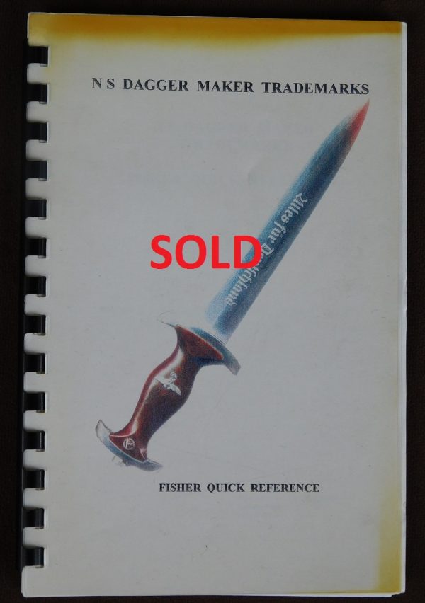 "NS Dagger Maker Trademarks, Fisher Quick Reference 1ST Edition" by R&R Fisher (#30068)